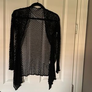 EUC AquaVita crochet cardigan in black, size M